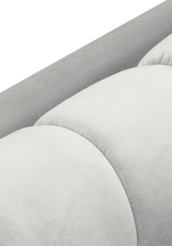 MICADONI Mamaia chaiselong, venstre - slv fljl og sort metal (185x102x75)