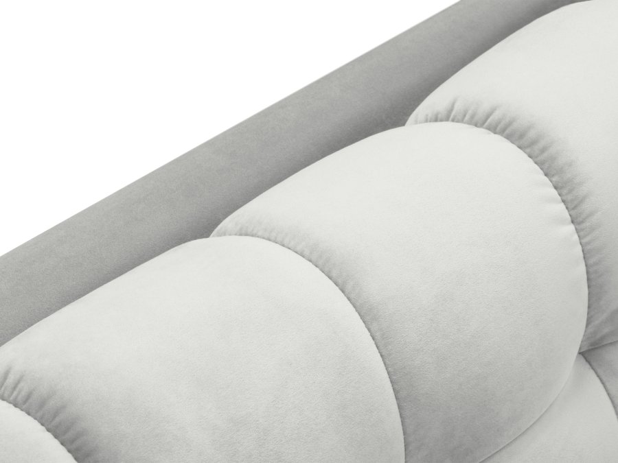 MICADONI Mamaia chaiselong, venstre - slv fljl og sort metal (185x102x75)