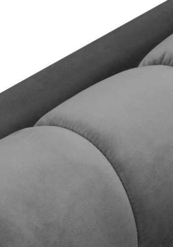 MICADONI Mamaia chaiselong, venstre - gr fljl og sort metal (185x102x75)