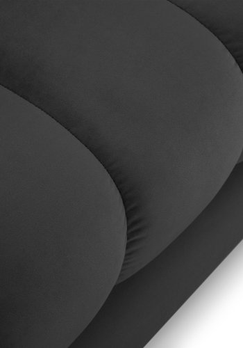 MICADONI Mamaia chaiselong, venstre - antracitgr fljl og sort metal (185x102x75)