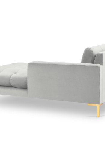 MICADONI Mamaia chaiselong, hjre - slv fljl og guld metal (185x102x75)