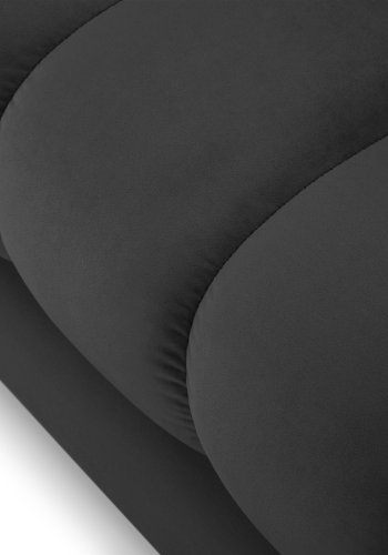 MICADONI Mamaia chaiselong, hjre - antracitgr fljl og guld metal (185x102x75)