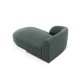MICADONI Miley chaiselong, venstre - petrol chenille og sort plast (150x95x70)
