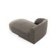 MICADONI Miley chaiselong, venstre - gr chenille og sort plast (150x95x70)