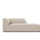 MICADONI Ruby chaiselong, hjre - beige fljl og sort plast (180x93x69)