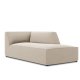MICADONI Ruby chaiselong, hjre - beige fljl og sort plast (180x93x69)