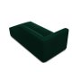 MICADONI Ruby chaiselong, hjre - grn fljl og sort plast (180x93x69)
