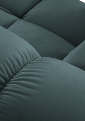 MICADONI Bellis hjrnesofa, venstre, 3 sder - bl fljl og sort plastik