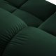 MICADONI Bellis Modular hjrnesofa, venstre, 4 sder - grn fljl og sort plastik