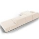 MICADONI Jodie hjrnesofa, venstre, 5 sder - beige fljl og sort plastik