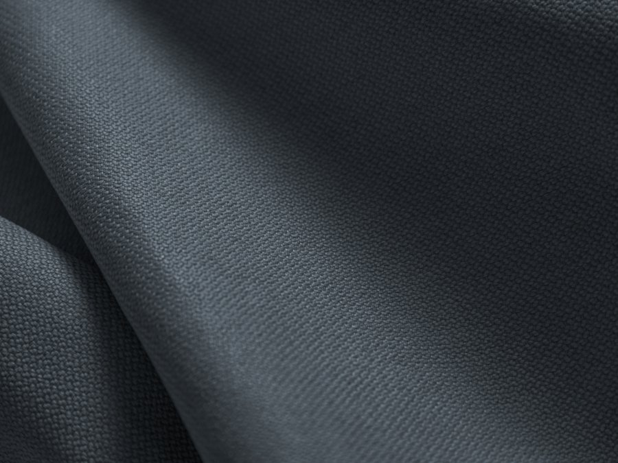 MICADONI Jodie hjrnesofa, venstre, 4 sder - bl stof og sort plastik