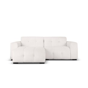 MICADONI Kendal hjrnesofa, venstre, 4 sder - gr fljl og sort bgetr