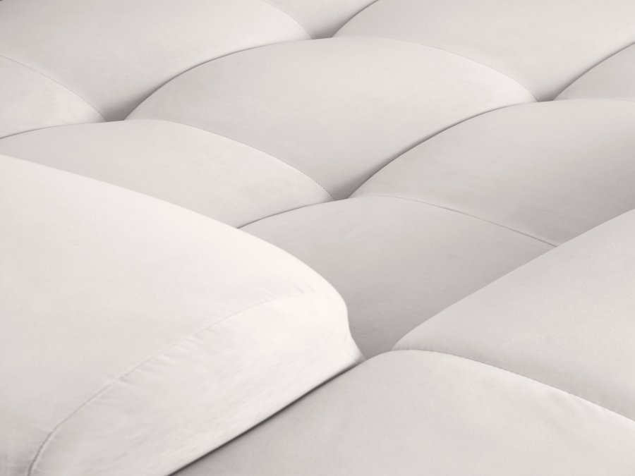 MICADONI Kendal hjrnesofa, venstre, 4 sder - gr fljl og sort bgetr