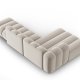 MICADONI Lupin Modular ben hjrnesofa, venstre, 5 sder - beige fljl og sort plast
