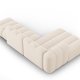 MICADONI Lupin Modular ben hjrnesofa, venstre, 5 sder - beige chenille og sort plast