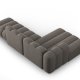 MICADONI Lupin Modular ben hjrnesofa, venstre, 5 sder - gr chenille og sort plast