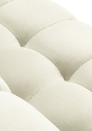 MICADONI Mamaia hjrnesofa, venstre, 5 sder - beige fljl og sort metal