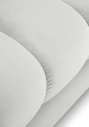 MICADONI Mamaia hjrnesofa, venstre, 5 sder - slv fljl og sort metal