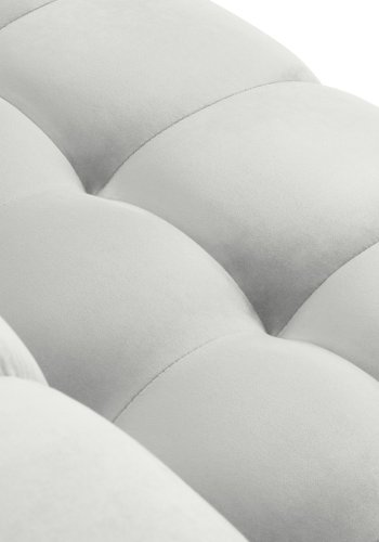 MICADONI Mamaia hjrnesofa, venstre, 5 sder - slv fljl og sort metal