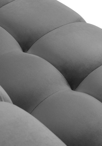 MICADONI Mamaia hjrnesofa, venstre, 5 sder - gr fljl og sort metal