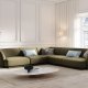 MICADONI Miley Symmetrical hjrnesofa, 5 sder - grn fljl og sort plast