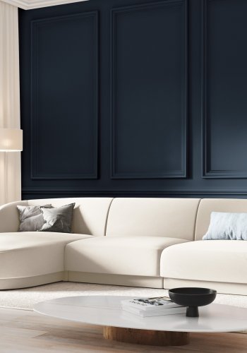 MICADONI Miley hjrnesofa, venstre, 4 sder - beige fljl og sort plast