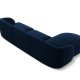 MICADONI Miley hjrnesofa, venstre, 4 sder - bl fljl og sort plast