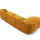 MICADONI Miley hjrnesofa, venstre, 4 sder - gul fljl og sort plast