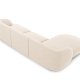 MICADONI Miley hjrnesofa, venstre, 4 sder - beige chenille og sort plast