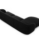 MICADONI Miley hjrnesofa, venstre, 4 sder - sort chenille og sort plast