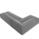 MICADONI Ruby hjrnesofa, venstre, 4 sder - gr fljl og sort plast