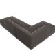 MICADONI Ruby hjrnesofa, venstre, 4 sder - antracitgr fljl og sort plast