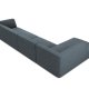 MICADONI Ruby Modul hjrnesofa, venstre, 5 sder - bl corduroy fljl og sort plast