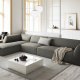 MICADONI Ruby Modul hjrnesofa, venstre, 5 sder - gr corduroy fljl og sort plast