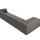 MICADONI Ruby Modul hjrnesofa, venstre, 5 sder - antracitgr corduroy fljl og sort plast