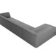MICADONI Ruby Modul hjrnesofa, venstre, 5 sder - gr stof og sort plast
