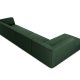 MICADONI Ruby Modul hjrnesofa, venstre, 5 sder - grn stof og sort plast