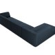 MICADONI Ruby Modul hjrnesofa, venstre, 5 sder - bl stof og sort plast