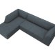 MICADONI Ruby Modul hjrnesofa, venstre, 4 sder - bl corduroy fljl og sort plast