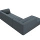 MICADONI Ruby Modul hjrnesofa, venstre, 4 sder - bl corduroy fljl og sort plast