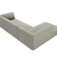 MICADONI Ruby Modul hjrnesofa, venstre, 4 sder - gr corduroy fljl og sort plast