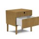 MICADONI Noa sengebord, m. 2 skuffer - natur tr og natur eg (45x37x51)