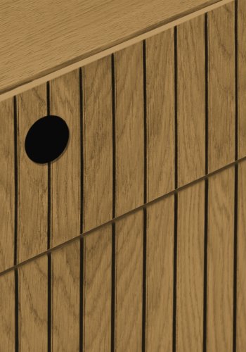 MICADONI Noa sengebord, m. 2 skuffer - natur tr og natur eg (45x37x51)