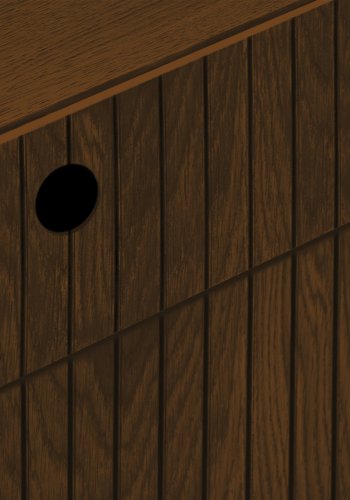 MICADONI Noa sengebord, m. 2 skuffer - brun tr og brun eg (45x37x51)