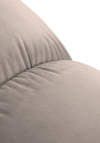 MICADONI Bellis puf, kvadratisk - beige fljl og sort plast (94x94x39)