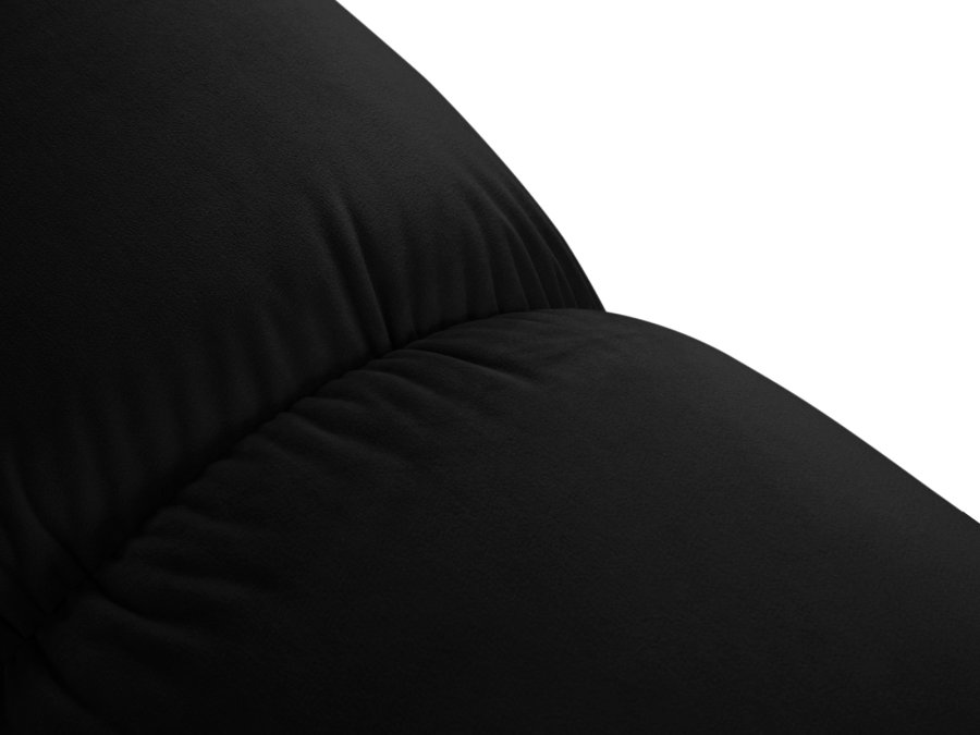 MICADONI Bellis puf, kvadratisk - sort fljl og sort plast (94x94x39)