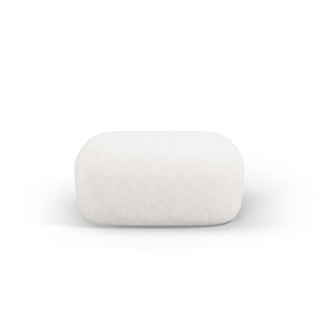 MICADONI Jenny puf, rektangulr - beige chenille og sort plast (90x88x40)