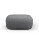MICADONI Jenny puf, rektangulr - antracitgr chenille og sort plast (90x88x40)0