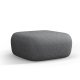 MICADONI Jenny puf, rektangulr - antracitgr chenille og sort plast (90x88x40)0