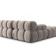 MICADONI Bellis Modul sofa, 3 sder - beige fljl og sort plastik